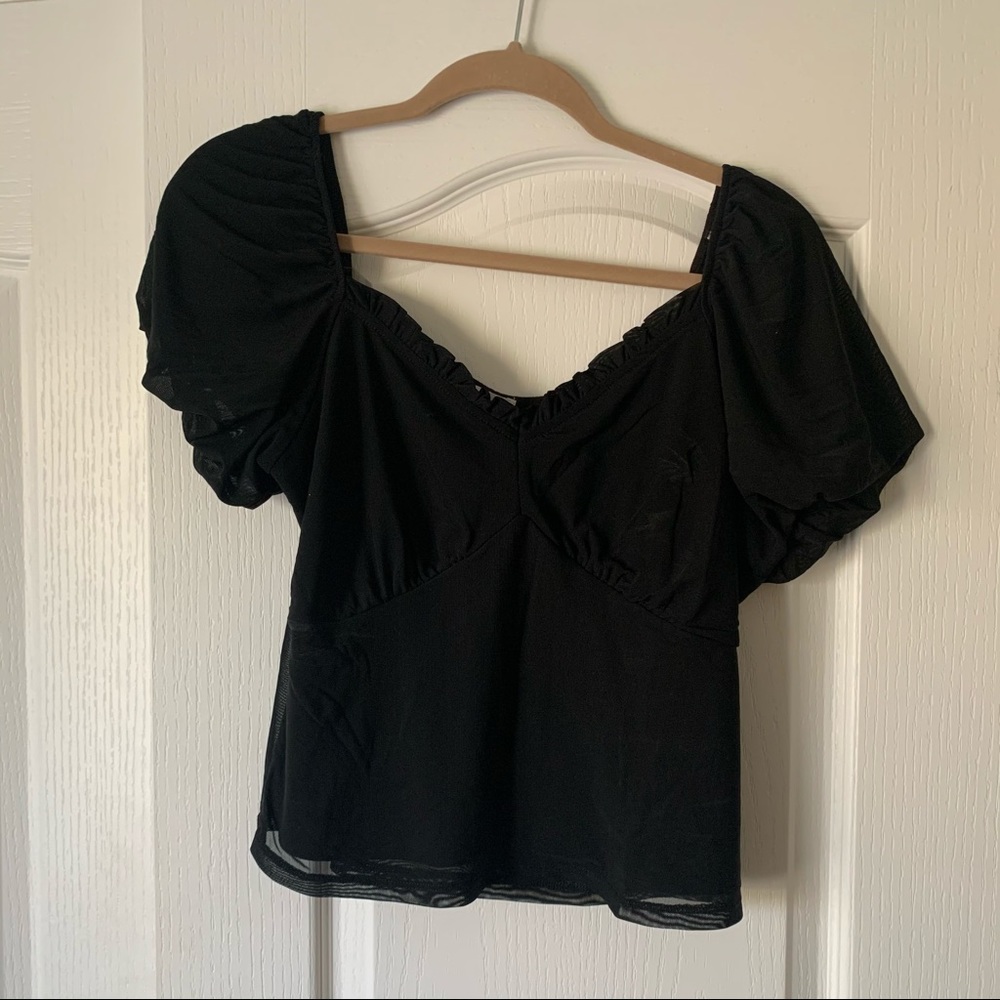 Black Peasant Top